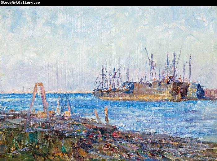 Frederick Mccubbin Ships, Williamstown by Frederick McCubbin